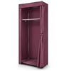 cecaro group Armadio in Tessuto TNT 70x45x150 cm - Guardaroba Salvaspazio con Barra Appendiabiti e Ripiano, Struttura in Metallo, Chiusura con Cerniera - magenta