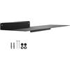 SOTECH Mensola da parete di design HOVER-VI 450 x 130 x 60 mm nera, mensola da parete sospesa con kit di fissaggio per bagno, cucina o soggiorno