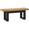 Générique Panca da pranzo in pino massiccio 120 x 41 x 45 cm | Design rustico, finitura opaca, gambe in pino solido, facile da pulire