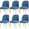 BUAOGDVG Coprisedie con schienale curvo for sedie da pranzo Set di 1/2/4/6 | Coprisedili protettivi for sedie con schienale semicircolare for sala da pranzo(Light Blue,6Pcs)