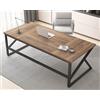 HSH Scrivania 180 cm Tavolo Lungo per Computer Tavolo Grande per Home Office PC Tavolo per 2 Persone Industriale in Legno e Metallo Scrivania Esecutiva da Lavoro Studio Gaming Tavolo da Scrivania