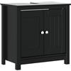 Cervaline Mobile Lavabo da Bagno Berg Nero 60x34x59cm Legno Massello Pino,Mobili,Set di mobili,Set di mobili per Bagno,11.18 kg -358553