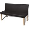 vidaXL Panca 139,5 cm Marrone Scuro in Similpelle