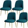 BUAOGDVG Coprisedie con schienale curvo for sedie da pranzo Set di 1/2/4/6 | Coprisedili protettivi for sedie con schienale semicircolare for sala da pranzo(Blue,4Pcs)