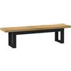 Générique Panca in pino massiccio 160 x 41 x 45 cm | Design a doghe, finitura opaca, gambe in legno di pino solido, facile manutenzione, uso versatile