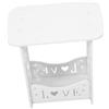 JEWEDECO Tavolino da Comodino Bianco, Elegante, Pratico, per Camera | Piano Funzionale, Superficie Comoda per Oggetti Decorativi, Adatto ad Appartamenti e Dormitori, Stile Raffinato