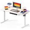MAIDeSITe Scrivania elettrica regolabile in altezza, 120 x 60 cm, scrivania RGB con LED, scrivania per gamer, per casa, ufficio, tavolo per computer per soggiorno