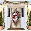 Generico Addobbi Natalizi per Porta D'Ingresso, Ornamenti con Pupazzo di Neve, Sospeso Cartello di Natale Porta D'Ingresso con Rami di Pino Artificiali, Pigne, Campanella, per Finestra, Muro, Cortile