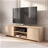 [en.casa] Mobile Porta TV a 2 Ante Effetto Rovere 150x40x50 cm | Scomparti Aperti, Ripiani, Supporto Televisore, Stand Multimediale, Credenza Bassa, Per Soggiorno Studio Living Ingresso