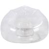 Baxnore Sedia Gonfiabile Confortevole Rilassante Trasparente ergonomica Salvaspazio in PVC Poltrona Gonfiabile per Uso Interno Esterno Soggiorno Camera da Letto Balcone Giardino Piscina (Argento)