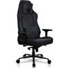 Arozzi Vernazza XL Supersoft™ - Sedia da gioco o ufficio in tessuto resistente, cuscino lombare e collo in memory foam, portata: 170 kg, schienale bloccabile - (Pure Black)