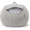 KiddyMoon Pouf per Bambini 2 in 1 Deposito per Giocattoli 80x80x50 cm | fodera senza imbottitura, lavabile in lavatrice, cerniera lunga, senza spigoli rigidi, 80 x 80 x 50 cm