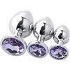 Letuwj 3 pz Plug Anale Giocattoli Expander Silicone Anale Plug Plug Presa per Donna e Uomo Viola Chiaro 3 pz