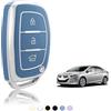 TOOMUME Cover Chiave Auto per Hyundai i20 i40 i10 i30 ix35 Tucson Ioniq | Silicone Morbido, Antiurto, Anticaduta, Antigraffio, Custodia Protettiva Chiave per ix20 Bayon Kona Santa Fe Elantra, Smart