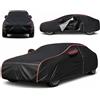 RDKJQQ Telo Auto Sole per FIAT Grande Punto | Telo Copriauto tessuto 210D, con cerniera laterale, impermeabile, protezione UV, antivento, antipolvere, antigraffio
