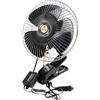 START Ventilatore Libeccio Con Griglia Cromata - 12V E 16W - 2 Funzioni, Potente E Silenzioso, 20cm, Nero