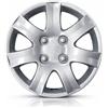 Generico Set 4 Copricerchi 14 Pollici Compatibili con Peugeot 206 Plus - Coppe Ruota Auto in ABS, Design Elegante, Montaggio Rapido, Colore Silver