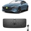 Ruiya 2026 Upgrade Ombrello Parasole Auto Parabrezza Compatibile con Mazda 3 2019-2026, Parasole Anteriore Pieghevole Protezione UV, Accessori Auto Mazda 3
