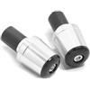 CMGGMKEZDP Tappo Manopole Manubrio Moto Peso Terminale 7/8 22Mm Per Triumph Estremità dell'impugnatura del manubrio Cursore de | Per Triumph Trident 660 Tiger 800 1200 1050 900GT Street Triple 765 1050 Scrambler 400X Bilanciata(Argento)