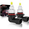 OVVOFPP Lampadina LED HB3/9005, universale per auto e moto, luminosità al 500% (16.000 LM, 80 W), 4 facce, 360 perline luminose senza punti neri, Plug and Play senza adattatore