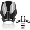 LAKSJDNC CUPOLINO VISIERA Per HONDA CB650 R 19-23 CB1000R 18-20 DEFLETTORI ARIA | Parabrezza anteriore Spoiler Flusso d'aria Parabrezza Deflettore antivento Visiera(Black)