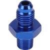 A ABSOPRO Adattatore Riduttore Maschio 1 Pz Filettatura Flare Alluminio Blu | Connettore Linea Carburante Per Tubo Flessibile Con Testa Esagonale E Guarnizione Girevole TF-AN4-1/8 NPT