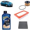OP Kit tagliando 3 filtri + 5L olio 5W-30 Tech FE compatibile con Nissan micra v 0.9 LPG Benzina/gasauto (gpl) 2019+