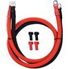 DIHOOL Cavo per batteria, 50 mm², M8, 200 cm, 0 AWG, cavo in silicone ondulato, flessibile, resistente al calore