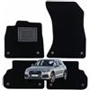 OFFICINE MILANO IL TUO STILE IN AUTO. 4 Tappetini in Moquette per Audi Q5 (FY) e Q5 Sportback dal 2017 al 2025 - Fondo Antiscivolo con Battitacco in PVC - Alta Qualità - Made in Italy - OFFICINE MILANO