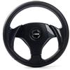 GBMITING Volante da Corsa Universale,Volante Sportivo 13inch 330MM PVC di spostamento Sport Racing volante auto universale piatto Accessori Interni(Carbon fiber)