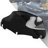 HDBUBALUS Parabrezza per Parabrezza Moto 9 Wave Adatto per Harley Touring Electra Street Glide 2014-2020 Nero