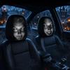 Traboto Set di 2 coprisedili spaventosi per poggiatesta dell'auto, divertenti per Halloween, universali, per auto, SUV, camion, traspiranti e lavabili