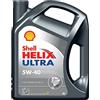 SHELL Olio motore Helix Ultra 5W-40 4 L Compatibilità con RENAULT Clio III Hatchback BR0/1, CR0/1 CLIO II BB0/1/2, CB0/1/2, PEUGEOT 206 2 volumi/Coda spiovente 2A/C 207 WA, WC 208 I Hatchback CA, CC