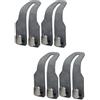 JEERSNP Set da 4 Ganci Doppi per Poggiatesta Auto (Grigio)，Car Headrest Hooks | Gancio Sedile Auto, Installazione Semplice Rotazione Flessibile, Gruccia per Sedile Auto, per Borse e Borse della Spesa