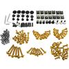 Generico Viti Per Carene Moto Per Yamaha Tmax 500 T Max 2001-2016 Kit Di Fissaggio Per Carrozzeria Con Clip, Dadi, Chiave E Rondelle Assortimento Viti Carrozzeria(Oro)