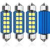 Mewneap Set di 4 luci LED per interni, 39 mm, 6000 K, colore bianco, 500 lm, alta luminosità, 12 V, plug & play, illuminazione interna a LED, risparmio energetico, durevole, compatta