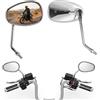 GZRXIOUS 2 Specchietti Retrovisori per Moto da 10 mm, Specchietto Ruotabili A 360° | Universal Impermeabili, con Alloggiamento In ABS Resistente Agli Urti, Specchietti per Scooter E Moto, Cruiser E ATV