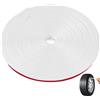 Yhuasia 8 m Anello Protezione Pneumatici, Striscia Protettiva Auto Gomma, Universale Guarnizione Porta Auto, Striscia Decorativa per Cerchioni Automobilistici, Decorazione Delle Ruote (Bianco)