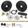 UtaUla Kit Gokart per asse posteriore con asse posteriore da 740 mm, per Go-Kart | Assi con catena 58T T8F, disco freno da 160 mm e pneumatici da 6 per appassionati di fai da te, appassionati di drift bike
