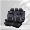 NYSQOFMB Auto Set Coprisedili Per BMW F11 Touring Set Completo Di Coprisedili Auto In Pelle PU Impermeabili Universali Accessori Interni(Nero)