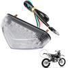 Hugfads Fanale posteriore freno moto 12V 9LED E-Approved universale per moto ATV Dirt Bike Scooter, alta luminosità e lunga durata (trasparente)
