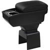YJYWZH Bracciolo per Peugeot 307 307CC 2001-2008 con Vano Smartphone | Vano smartphone,Portabicchieri,Doppio vano portaoggetti,Bracciolo centrale scorrevole,Pelle PU,Base specifica per veicolo