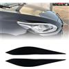 KUBYMOTO Copertura per sopracciglio del faro anteriore per Ford Fiesta MK8 2017-2020 nero lucido/effetto fibra di carbonio