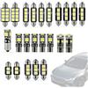 Cloxtralon Kit di lampadine a LED per auto, 23 pezzi, lampadine LED per auto, bianco xeno 6000 K, compatibile con W5 W T10 C5 W, illuminazione interna e targa di immatricolazione, set di ricambio senza errori