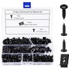 Kezert 212 Pezzi Viti Auto e Clip Dado a U, Viti Autofilettanti | U Clip Fissaggio Auto, Kit in Metallo Nero con Scatola per Pannelli Porta, Parafanghi, Paraurti e Modanature Auto