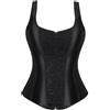 JozAdy Corsetto da donna, bustino modellante in stile gotico, rinascimentale, con lacci, con spalline in jacquard