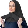 Bozaap Sciarpa da donna in mussola,Scialli tinta unita avvolge i cappucci Hijab musulmani,Sciarpa da testa elasticizzata estate traspirante cappello da sole invernale caldo cappuccio