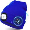 TAGVO Bluetooth 5.0 Cappello Berretti LED, Altoparlante Stereo Incorporato e Microfono, Inverno Caldo Lavorato a Maglia Senza Fili Bluetooth Cuffia Musica Lavabile Cappello per Corsa per Uomo Donna