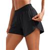CRZ YOGA Pantaloncini Delfino Sportivi 13cm | Vita Alta, Fodera Rete, Asciugatura Rapida, Leggero, Una Tasca con Cerniera, per Donna