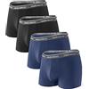 DAVID ARCHY Boxer da Uomo Pantaloncini retrò con Tasca 3D rigonfia, Mutande da Uomo in bambù Biancheria Intima di Base Ultra Morbida Traspirante, Pacco da 3/4